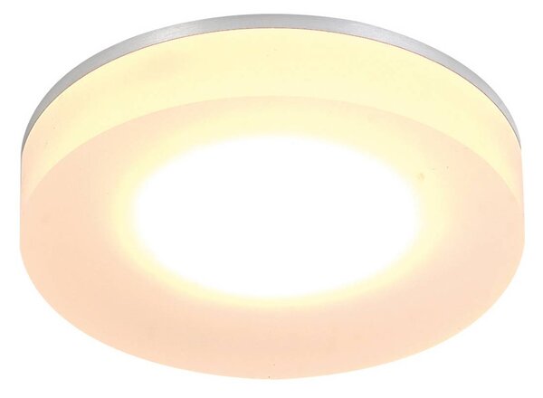 BOPP Bopp LED stropní vestavné svítidlo One, hliníková barva, Ø 9 cm, stmívatelný, Hliník / šedá / zinek, Obývací pokoj / jídelna, Hliník, Moderní, Podhledové stropní svítidlo