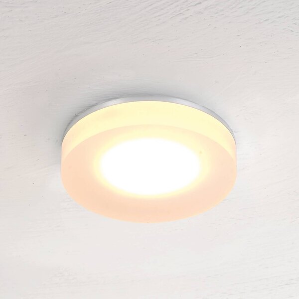 BOPP Bopp LED stropní vestavné svítidlo One, hliníková barva, Ø 9 cm, stmívatelný, Hliník / šedá / zinek, Obývací pokoj / jídelna, Hliník, Moderní, Podhledové stropní svítidlo