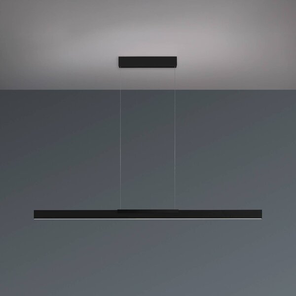 BOPP Závěsné světlo Bopp LED Nano 2.0, délka 140 cm, černá, kov, stmívatelný, Černá, Obývací pokoj / jídelna, Hliník, Moderní