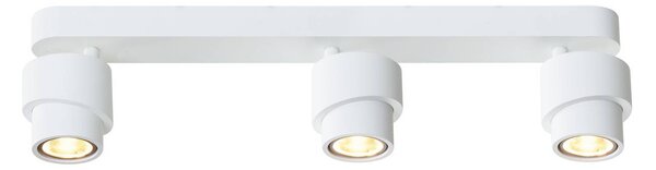 Escale LED bodovka BRUSH, bílý, 50 cm, 3-křídlový, kovový, stmívatelné, 2 700 K, stmívatelný, Bílá / opál, Obývací pokoj / jídelna, Hliník, Moderní
