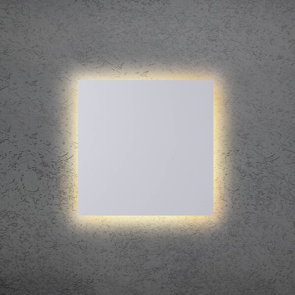 Escale LED nástěnné světlo BLADE Q, bílé, 34 x cm, kov, stmívatelné, stmívatelný, Bílá / opál, Obývací pokoj / jídelna, Hliník, Moderní