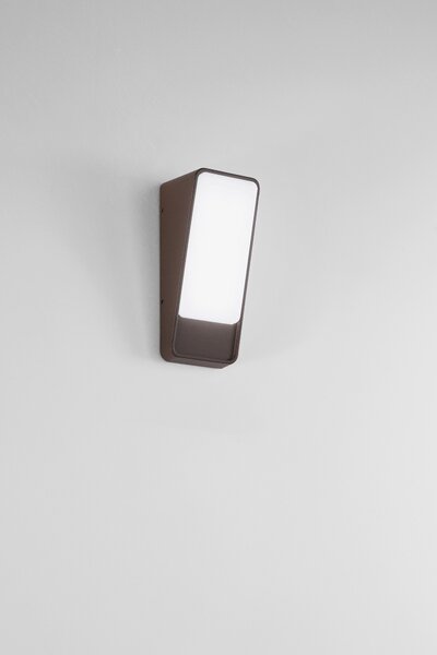 FAN LED-W-COUPE-BRO Nástěnné LED svítidlo Coupe (bronzové, hliník) 14 W, 1950 lm, 3000 K, IP65, 8,3 x 8,7 x 20,9 cm - FANEUROPE