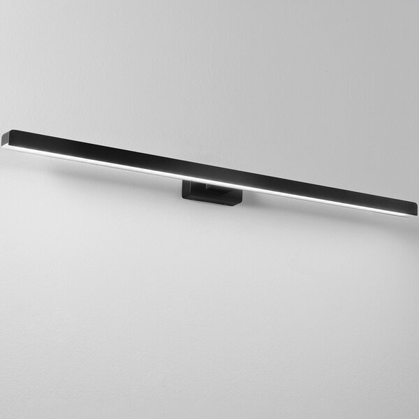 FAN LED-W-LANCER-C NERO Nástěnné LED svítidlo Lancer (černé) ke zdi/zrcadlu 13 W, 1000 lm, 3000 K, IP54, 75 x 9 x 4 cm - FANEUROPE