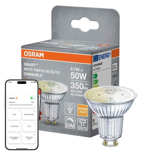 Smart LED reflektor SMART+ MATTER Dimmable PAR16 50, 4.7W, GU10