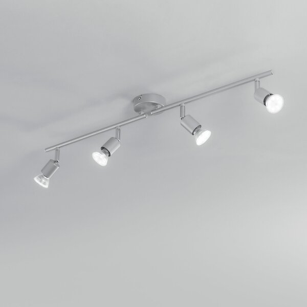FAN SPOT-COOPER-4 Spotové svítidlo SPOT LED COOPER stříbrná 4xGU10 LED 5 W 400 LM 2700 K 78,5x8,5x14 cm - FANEUROPE