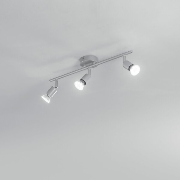 FAN SPOT-COOPER-3 Spotové svítidlo SPOT LED COOPER stříbrná 3xGU10 LED 5 W 400 LM 2700 K 48x8,5x14 cm - FANEUROPE