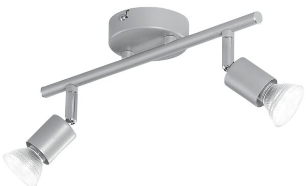 FAN SPOT-COOPER-2 Spotové svítidlo SPOT LED COOPER stříbrná 2xGU10 LED 5 W 400 LM 2700 K 30,5x8,5x14 cm - FANEUROPE