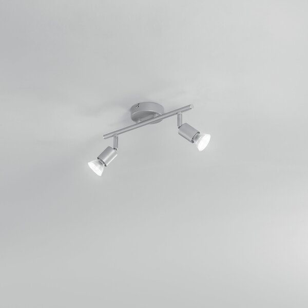 FAN SPOT-COOPER-2 Spotové svítidlo SPOT LED COOPER stříbrná 2xGU10 LED 5 W 400 LM 2700 K 30,5x8,5x14 cm - FANEUROPE