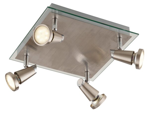 FAN SPOT-MIAMI PL4 Spotové svítidlo SPOT LED MIAMI chrom/nikl 4xGU10 LED 5 W 400 LM 2700 K 26x26x14,5 cm - FANEUROPE