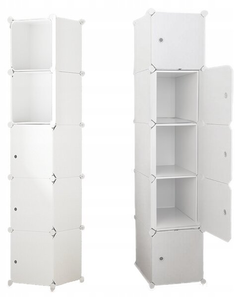Skříň Timetrade – odolná skříň – organizér 39 x 185 x 37 cm, bílá barva
