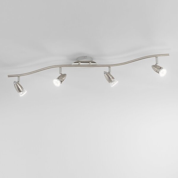 FAN SPOT-SUNNY-4 Spotové svítidlo SPOT LED SUNNY nikl 4xGU10 LED 5 W 400 LM 2700 K 94,1 x 11x 16 cm - FANEUROPE