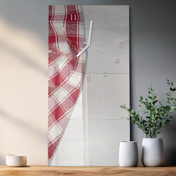 Skleněné hodiny vertikální Ubrus zsppb-30x60-00087058