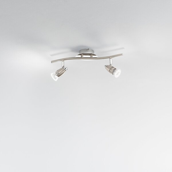 FAN SPOT-SUNNY-2 Spotové svítidlo SPOT LED SUNNY nikl 2xGU10 LED 5 W 400 LM 2700 K 37,8 x 9 x 16 cm - FANEUROPE