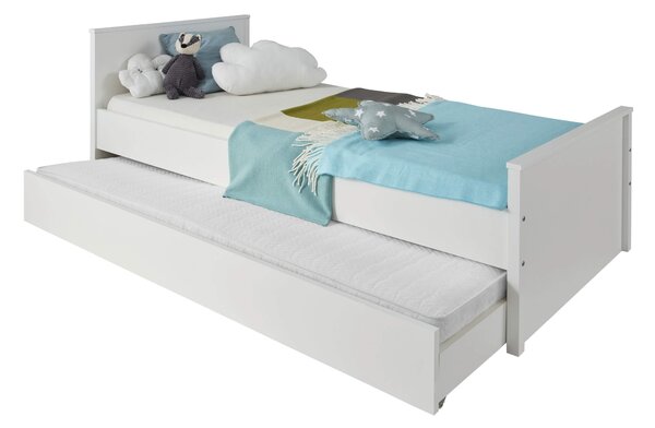 Jednolůžková postel 90 cm Olna (bílá) (bez roštu a matrace)