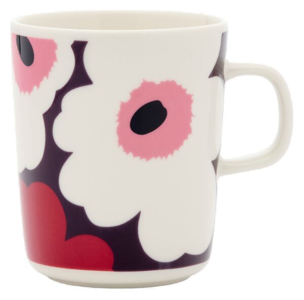 Marimekko Hrnek Oiva Unikko 0,25l, švestkovo-brusinkový