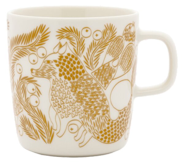 Marimekko Hrnek Oiva Piirto Ketunmarja 0,4l, bílo-bronzový