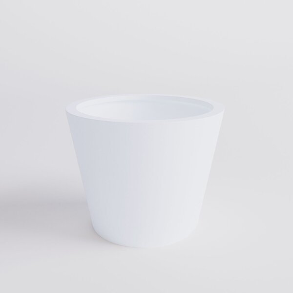 Kónický květináč - Conical, Ø 40/50/58 cm, výška 35/40/50 cm, betonově šedá, antracitová, bílá Barva květináče: Bílá, Rozměry: Průměr 50 cm, Výška 40…