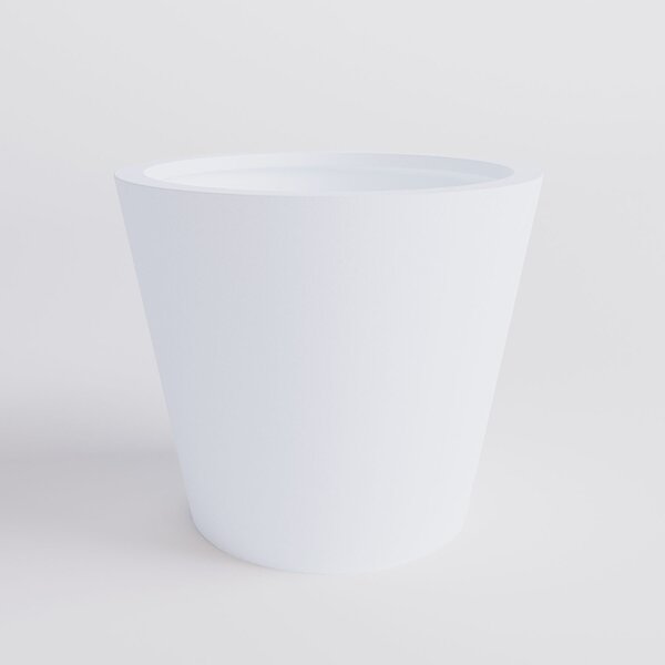 Kónický květináč - Conical, Ø 40/50/58 cm, výška 35/40/50 cm, betonově šedá, antracitová, bílá Barva květináče: Bílá, Rozměry: Průměr 58 cm, Výška 50…