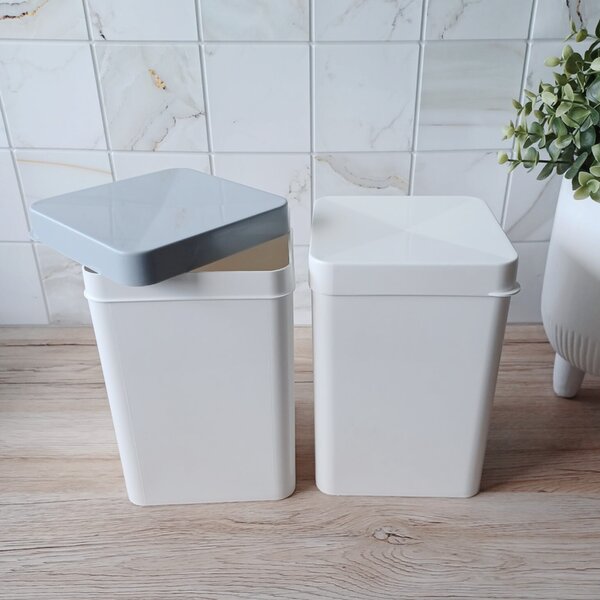 DÓZA NA SUCHÉ POTRAVINY 3 000 ml – vysoká, průhledná | DomaLEP varianta: BÍLÁ