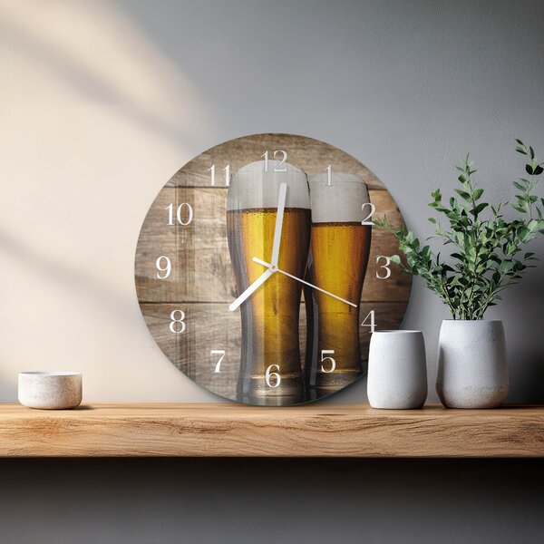 Skleněné hodiny na stěnu Pivo zsob-fi30-00083361