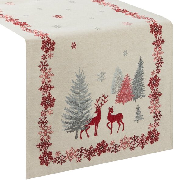 VÁNOČNÍ UBRUS NOEL 45X140 CM VZOROVANÝ