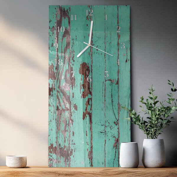 Skleněné hodiny vertikální Dřevěná stěna zsppb-30x60-00080453