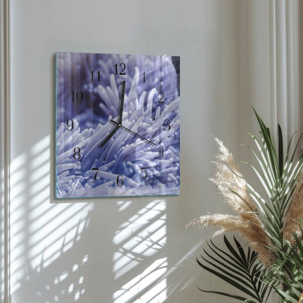 Skleněné hodiny na stěnu Sasanka zskc-30x30-00178508