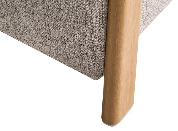 Úložný puf EDLAND Tkanina 45 cm Béžová