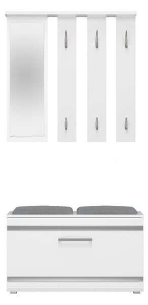 TP Living Předsíňová stěna OPAL III bílá