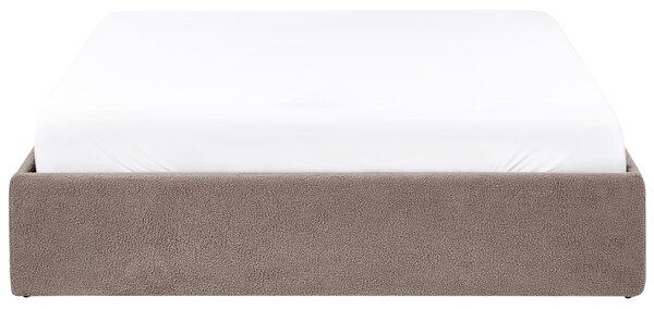 Postel s úložným prostorem bez čela Buklé DINAN 140 x 200 cm Taupe
