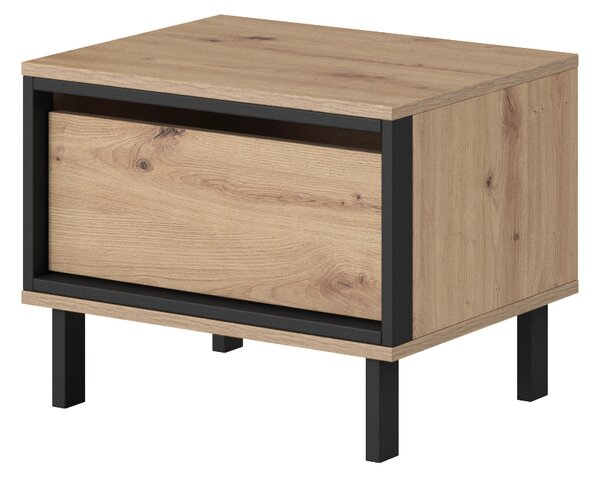 Moderní noční stolek Šárka dub artisan / antracit