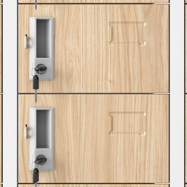 Úložná skříň OLIVER, 900 x 1850 x 450 mm, Eco Design: bílá/sonoma dub