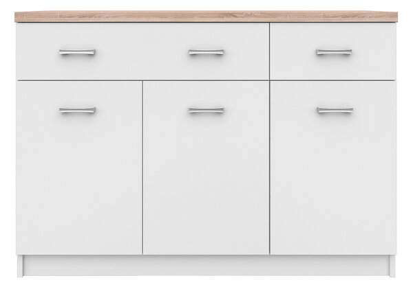 Komoda Tianna 3d2s (bílá). Akce -19%