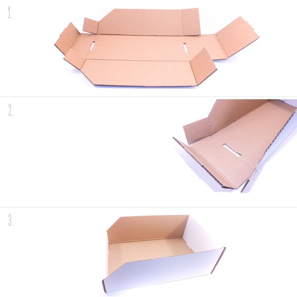 KARTON PAK Úložné boxy na oblečení, organizéry do skříně BÍLÝ KARTON 20 x 47 cm