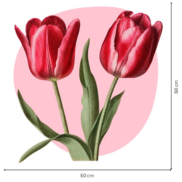 PIPPER. Textilní samolepka na zeď "Tulipány"