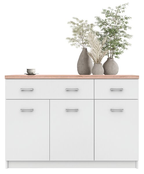 Komoda Tianna 3d2s (bílá). Akce -19%