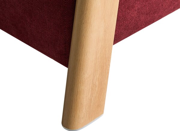 Úložný puf EDLAND Tkanina 45 cm Vínová
