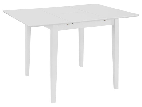 Rozkládací jídelní stůl - MDF - bílý | (80–120)x80x74 cm
