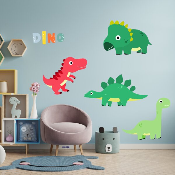 PIPPER. Textilní samolepka na zeď "Baby dinosaury 2"