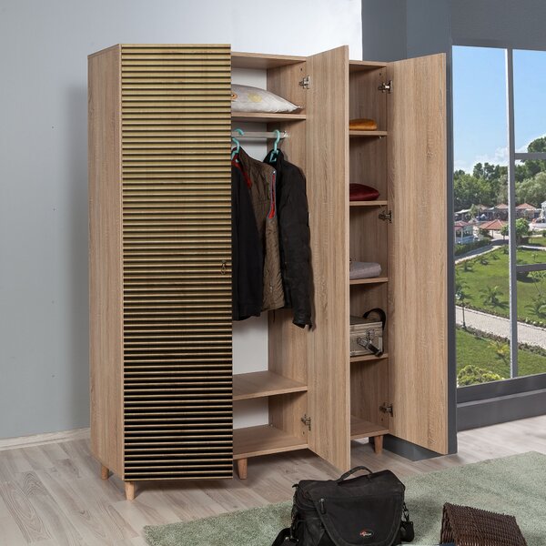 Šatní skříň Modern (Dub sonoma). Akce -24%