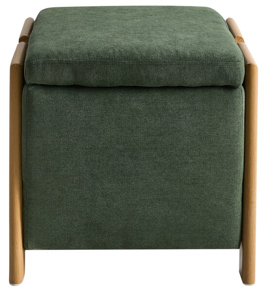 Úložný puf EDLAND Tkanina 45 cm Zelená