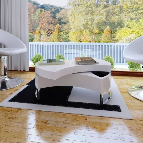 Konferenční stolek s nastavitelným tvarem | bílý