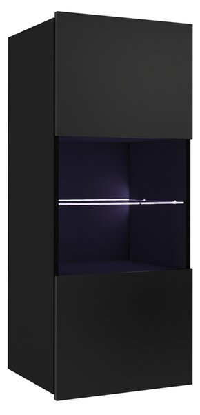 Závěsná vitrína CALABRINI C-16 Barva: černá / černý lesk