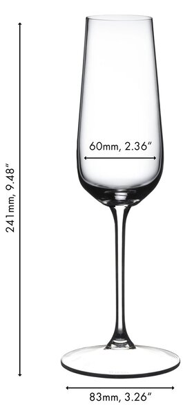 Sklenice RIEDEL GRAPE Champagne Flute 250 ml, 2 ks křišťálových sklenic 6424/08