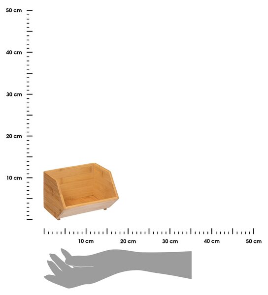 Dřevěný kuchyňský organizér Bam, 15,5x17,5x12,5 cm