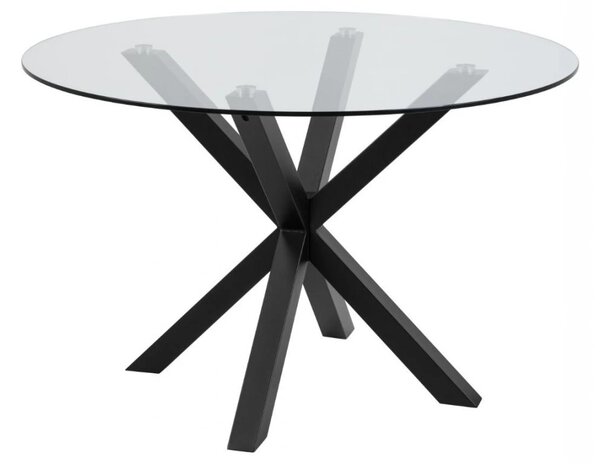 Actona Jídelní kulatý stůl Heaven 119 cm čirý/černý