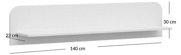 Polička Yuko (bílá lesklá). Akce -20%