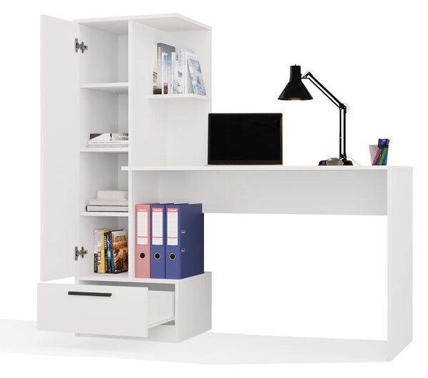 TP Living Psací stůl s nástavcem a skříní Cosmo bílý