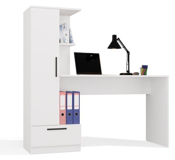 TP Living Psací stůl s nástavcem a skříní Cosmo bílý