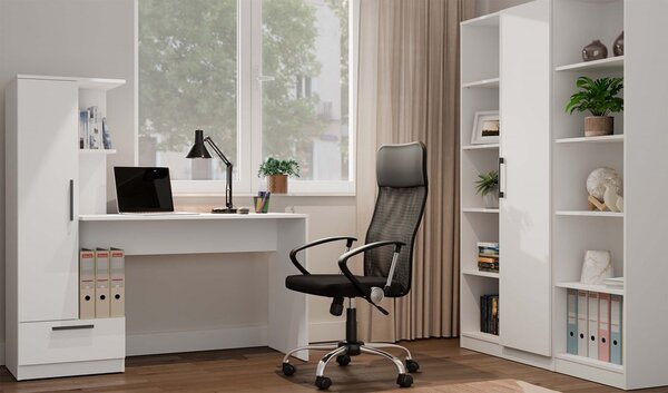 TP Living Psací stůl s nástavcem a skříní Cosmo bílý